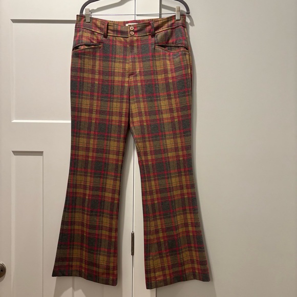 Anthropologie Essential Plaid Trousers - Picture 3 of 9